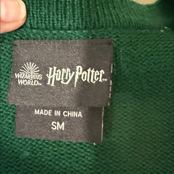Harry Potter Slytherin Oversized Girls Open Cardigan SM - Picture 5 of 12